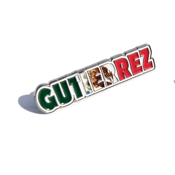 Pin Gutierrez Pin for Caps Clothing Enamel Badge MTZ Mexican Flag Pin GTZ Flag - Picture 1 of 6